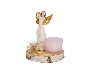 Figurka Anioł bladoróżowy
