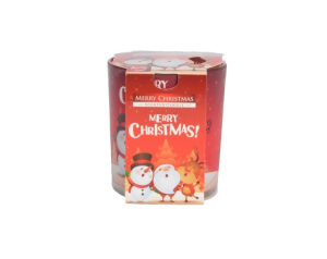 Świeca zapachowa w szkle Wesołych Świąt