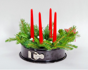 Świeca stołowa czerwona