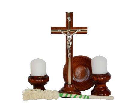 Komplet kolędowy drewniany w pudełku ciemny