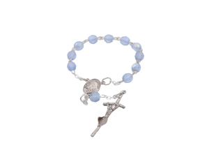 Różaniec Kryształkowy 10 Jasnoniebieski