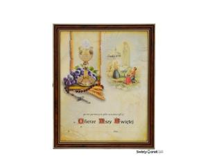 Obrazek do Pierwszej Komunii Świętej Matka Boska Fatimska WZÓR nr 50