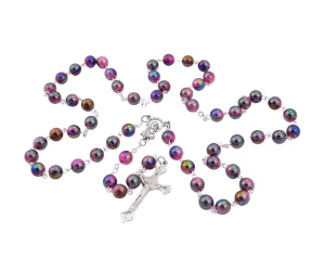 Różaniec Kulka Fioletowo- Różowa Mix