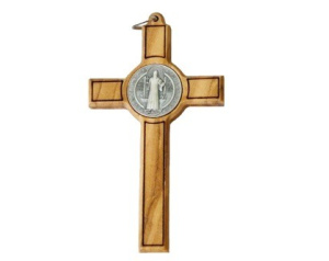 Krzyż św. Benedykta drzewo oliwne prosty