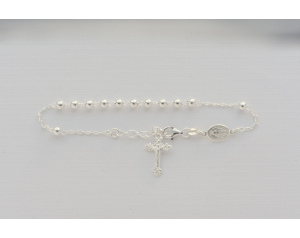 Różaniec 10 bransoletka srebrna