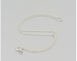 Łańcuszek srebrny komunijny pancerka 45 cm drobna