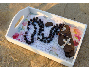 Różaniec z Drewna Hebanu