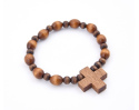 Różaniec Drewniany Bransoletka Brązowa
