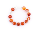 Różaniec Bransoletka srebrna AGAT POMARAŃCZOWY