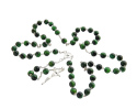 Różaniec Srebrny Tygrysie Oko Zielone