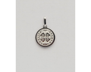 Medalik srebrny św. Benedykt w kolorze