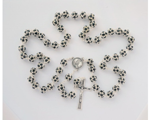 Różaniec z Kryształu Svarowskiego Czarny