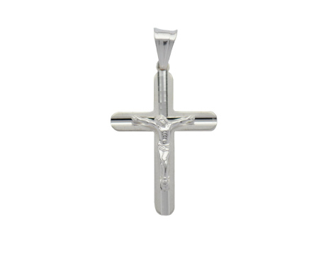 Krzyżyk diamentowany srebrny nowy wzór