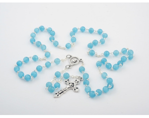 Różaniec Kocie Oko Aqua 6 mm