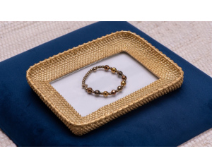 Różaniec bransoletka Hematyt W Kolorze Złotym