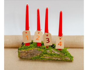 Świeca stołowa czerwona