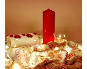 Świeca walec czerwona 25 cm