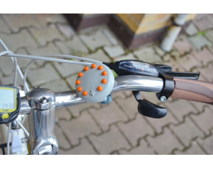 Różaniec rowerowy szary-pomarańczowy