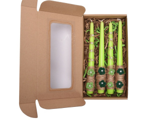 Świeca Stołowa Groszkowe Zestaw Ozdobny