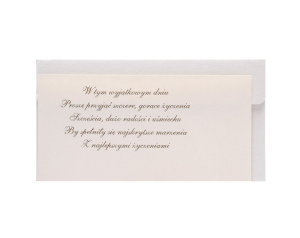 Koperta Ślubna Ozdobna Kwiat z Życzeniami