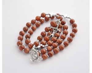 Różaniec Na Szyję z Kamieni Piasek Pustyni