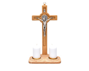 Zestaw Kolędowy Drewniany Krzyż Benedykt 25 cm