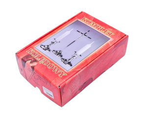 Zestaw Kolędowy z Metalu Odlewany Prosty Srebrny