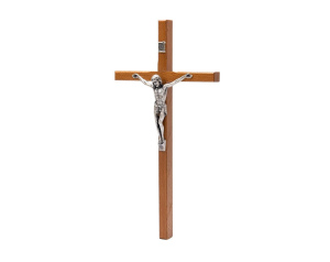 Krzyż Drewniany 22 cm Średni Brąz