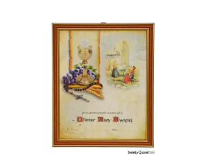 Obrazek do Pierwszej Komunii Świętej Matka Boska Fatimska WZÓR nr 50