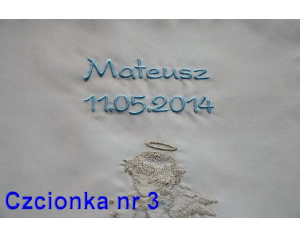 Szatka do Chrztu Świętego z haftem, kolor RÓŻOWY