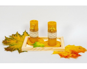 Świeca z węzy z prawdziwego wosku pszczelego