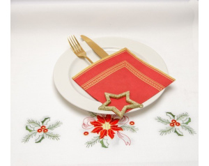 Serwetka klasyczna czerwona pasek