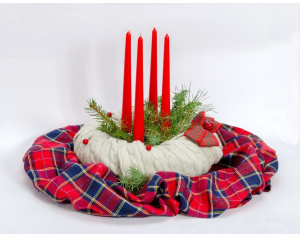 Świeca stołowa czerwona