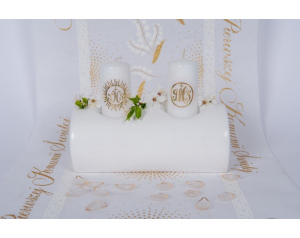 Świeca wałek biała - komplet 4 szt, komunijna