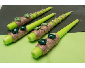 Świeca Stołowa Groszkowe Zestaw Ozdobny