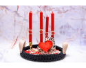 Zestaw Świece woskowe czerwone stołowe
