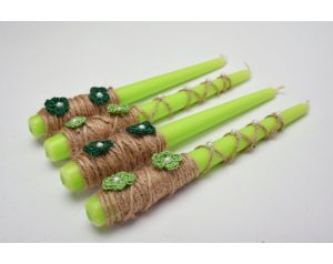 Świeca Stołowa Groszkowe Zestaw Ozdobny