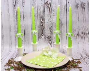 Świece Stołowe Ozdobne Wiosna, Zestaw