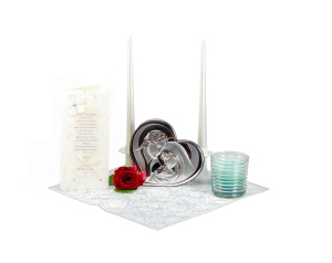 Świeca stołowa perłowa biała