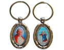 Brelok obrotowy ze świętym Janem Pawłem II owalny
