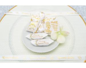 Podziękowanie - Pierwsza Komunia Święta - Krówki  w pudełku z ornamentem