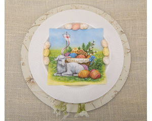 Serwetka dekoracyjna Wielkanoc Baranek