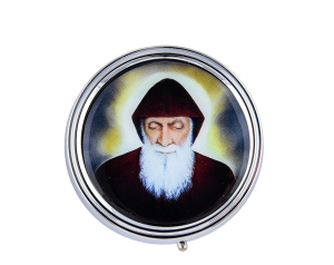 Pudełko Metalowe na Różaniec Święty Charbel