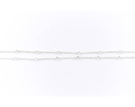 Łańcuszek Srebrny Kulki Szlifowane 45 cm