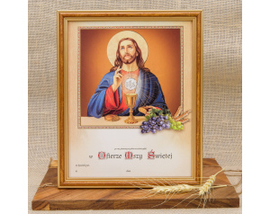 Obrazek do Pierwszej Komunii Świętej, Jezus Eucharystyczny
