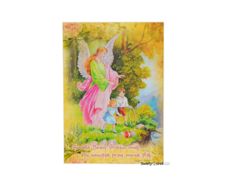 Obrazek Na Drewnie Anioł Stróż