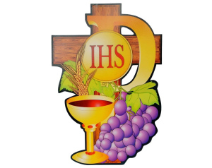 Emblemat na Boże Ciało Krzyż Brązowy (Zestaw 5 szt.) – Ozdoba Procesyjna, Dekoracja Ołtarza