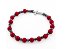 Różaniec Bransoletka z Kamieni Koral Czerwony