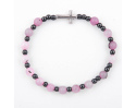 Różaniec Bransoletka Kwarc Różowy