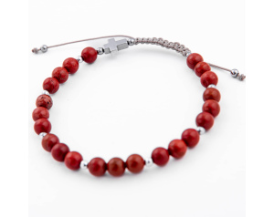 Bransoletka Koronka Pokoju Jaspis czerwony